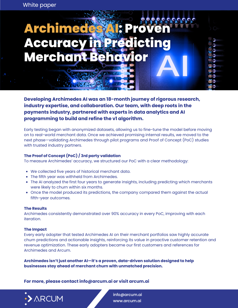 Archimedes AI: Proven Accuracy in Predicting Merchant Behavior